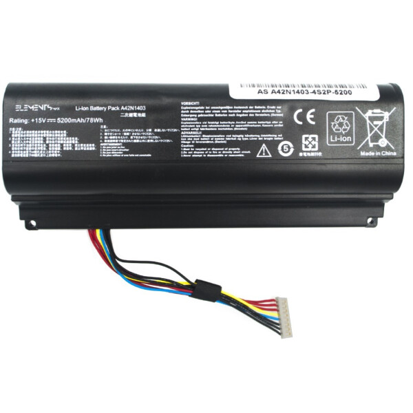 Батарея Elements MAX для Asus G751J G751JM G751JL G751JT G751JY ROG G751J ROG G751JM ROG G751JL ROG G751JT ROG G751JY 15V 5200mAh
Батарея Elements MAX для Asus G751J G751JM G751JL G751JT G751JY ROG G751J ROG G751JM ROG G751JL ROG G751JT ROG G751JY 15V 5200mAh