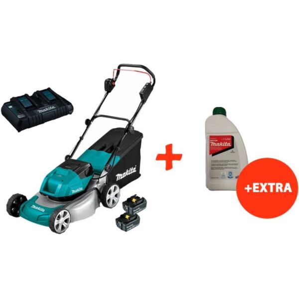Аккумуляторная газонокосилка Makita DLM460PT2 + 2 акб 18 V 5 Ah + з/у + масло (DLM460PT2X)
Аккумуляторная газонокосилка Makita DLM460PT2 + 2 акб 18 V 5 Ah + з/у + масло (DLM460PT2X)