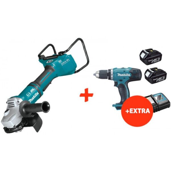 Аккумуляторная бесщеточная болгарка Makita DGA900Z+аккумуляторная дрель-шуруповерт Makita DDF453RFX7
Аккумуляторная бесщеточная болгарка Makita DGA900Z+аккумуляторная дрель-шуруповерт Makita DDF453RFX7