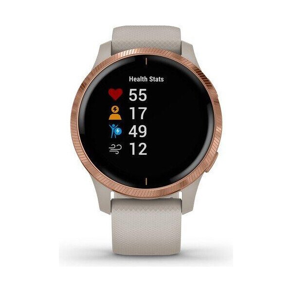 Garmin Venu Rose Gold Stainless Steel Bezel w. Light Sand and Silicone B. (010-02173-21)
Garmin Venu Rose Gold Stainless Steel Bezel w. Light Sand and Silicone B. (010-02173-21)