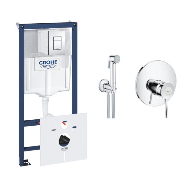 Комплект Grohe Инсталляция Rapid Sl 38827000 + Набор Для Гигиенического Душа Со Смесителем Bauclassic 2904800S
Комплект Grohe Инсталляция Rapid Sl 38827000 + Набор Для Гигиенического Душа Со Смесителем Bauclassic 2904800S