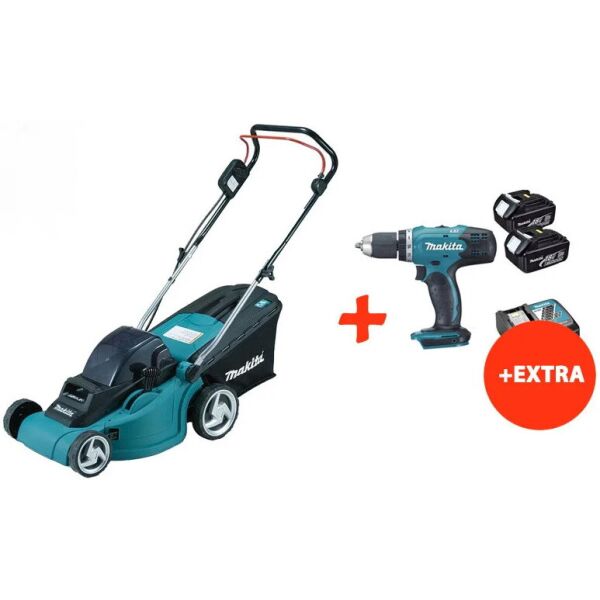 Аккумуляторная газонокосилка Makita DLM380Z+аккумуляторная дрель-шуруповерт Makita DDF453RFX7 (DLM380RF2X)
Аккумуляторная газонокосилка Makita DLM380Z+аккумуляторная дрель-шуруповерт Makita DDF453RFX7 (DLM380RF2X)