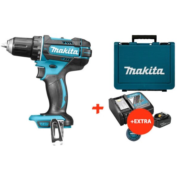 Аккумуляторная дрель-шуруповерт Makita DDF482Z + быстрозарядное ЗУ + акк 18V 5Ah + набор бит + кейс
Аккумуляторная дрель-шуруповерт Makita DDF482Z + быстрозарядное ЗУ + акк 18V 5Ah + набор бит + кейс