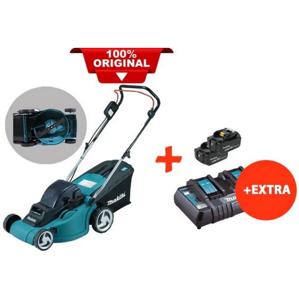 Аккумуляторная газонокосилка Makita DLM380Z+2 акк.18V 5 Ah+быстрозарядное ЗУ (DLM380R2T2)
Аккумуляторная газонокосилка Makita DLM380Z+2 акк.18V 5 Ah+быстрозарядное ЗУ (DLM380R2T2)