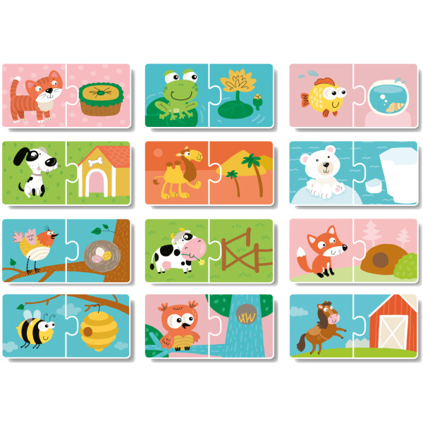 Пазл DoDo Зверята и их домики 300117
Пазл DoDo Зверята и их домики 300117