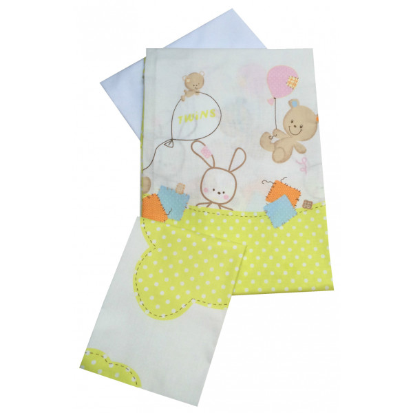 Комплект постельного белья детский Twins Comfort (3 элемента) зайчики и салатовые горошки C-022
Комплект постельного белья детский Twins Comfort (3 элемента) зайчики и салатовые горошки C-022