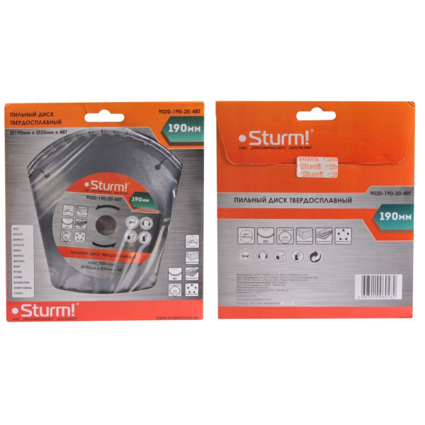 Отрезной диск Sturm 9020-190-20-48T
Отрезной диск Sturm 9020-190-20-48T