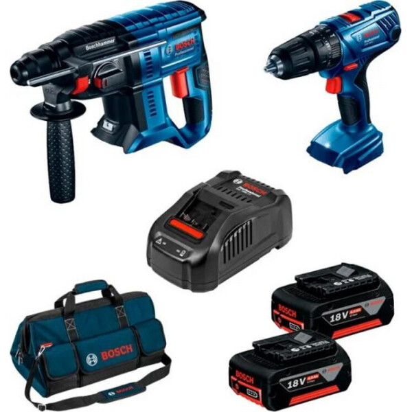 Набор аккумуляторного инструмента Bosch Professional: шуруповерт GSR 180-LI + GBH 180-LI (06019F8102)
Набор аккумуляторного инструмента Bosch Professional: шуруповерт GSR 180-LI + GBH 180-LI (06019F8102)