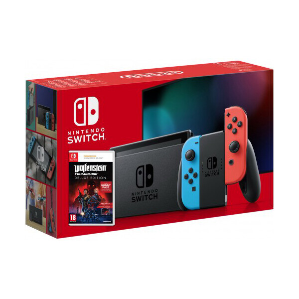 Nintendo Switch Neon Blue-Red (Upgraded version) + Игра Wolfenstein: Youngblood Deluxe Edition (ваучер на скачивание) (русская версия)
Nintendo Switch Neon Blue-Red (Upgraded version) + Игра Wolfenstein: Youngblood Deluxe Edition (ваучер на скачивание) (русская версия)