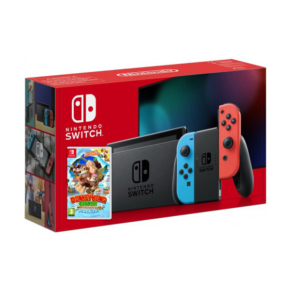 Nintendo Switch Neon Blue-Red (Upgraded version) + Игра Donkey Kong Country: Tropical Freeze
Nintendo Switch Neon Blue-Red (Upgraded version) + Игра Donkey Kong Country: Tropical Freeze