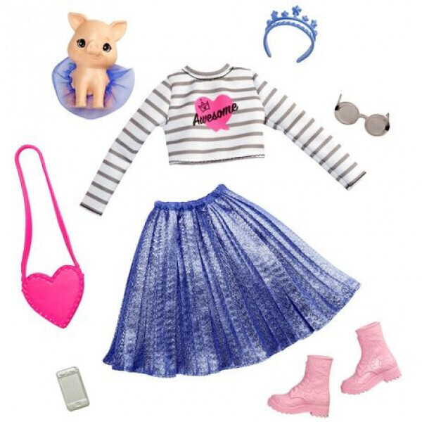 Одежда для кукол Барби Приключение принцессы Barbie Princess Adventure Doll Clothes Fashion Pack with Pet Pig GML64
Одежда для кукол Барби Приключение принцессы Barbie Princess Adventure Doll Clothes Fashion Pack with Pet Pig GML64
