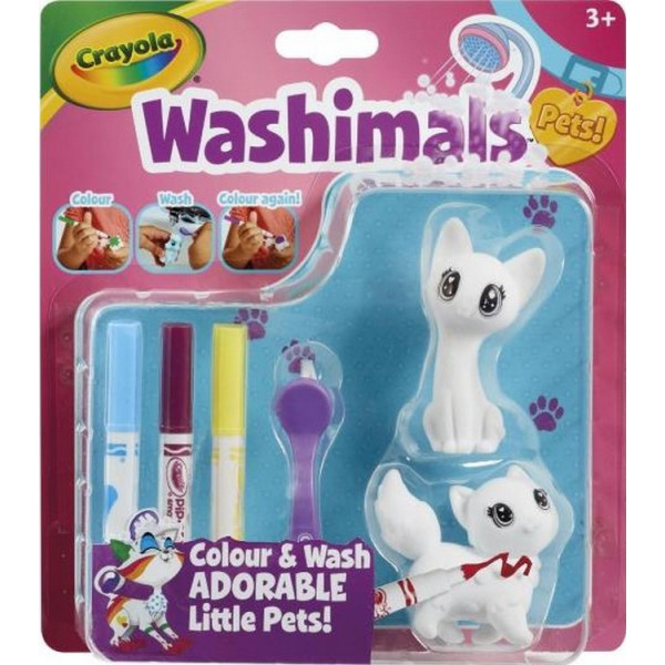 Набор с фигурками животных и фломастерами Рисуй и смывай (2 кошечки), Washimals, Crayola (74-7253)
Набор с фигурками животных и фломастерами Рисуй и смывай (2 кошечки), Washimals, Crayola (74-7253)