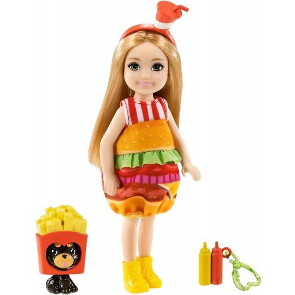Кукла Барби Челси в костюме Бургера Barbie Club Chelsea Dress-Up Doll in Burger Costume GRP69
Кукла Барби Челси в костюме Бургера Barbie Club Chelsea Dress-Up Doll in Burger Costume GRP69