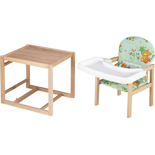 Стульчик - трансформер Babyroom Пони-230 eko без лака пластиковая столешница зеленый (мишки и пчелки)
Стульчик - трансформер Babyroom Пони-230 eko без лака пластиковая столешница зеленый (мишки и пчелки)