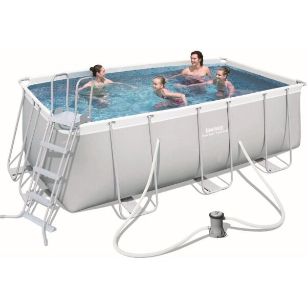 Каркасный бассейн Bestway 56456 (412х201х122 см) с картриджным фильтром и лестницей
Каркасный бассейн Bestway 56456 (412х201х122 см) с картриджным фильтром и лестницей