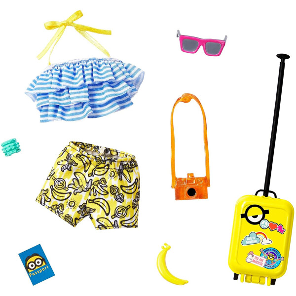 Одежда для кукол Барби Barbie Storytelling Fashion Pack Inspired by Minions Halter Top, Banana Shorts & 6 Accessories GJG37
Одежда для кукол Барби Barbie Storytelling Fashion Pack Inspired by Minions Halter Top, Banana Shorts & 6 Accessories GJG37