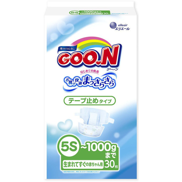 Подгузники GOO.N для маловесных новорожденных до 1 кг, (размер SSSSS, унисекс, 30 шт) (4902011741421) (753863)
Подгузники GOO.N для маловесных новорожденных до 1 кг, (размер SSSSS, унисекс, 30 шт) (4902011741421) (753863)