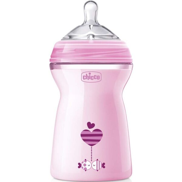 Бутылочка пластиковая Chicco Natural Feeling 330мл. соска силиконовая от 6 месяцев быстрый поток (розовая) (80837.11)
Бутылочка пластиковая Chicco Natural Feeling 330мл. соска силиконовая от 6 месяцев быстрый поток (розовая) (80837.11)