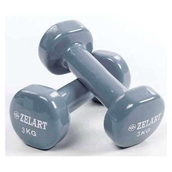 Набор гантелей для фитнеса с виниловым покрытием Zelart Beauty (2x3кг) TA-5225-3 серый (90001544113)
Набор гантелей для фитнеса с виниловым покрытием Zelart Beauty (2x3кг) TA-5225-3 серый (90001544113)