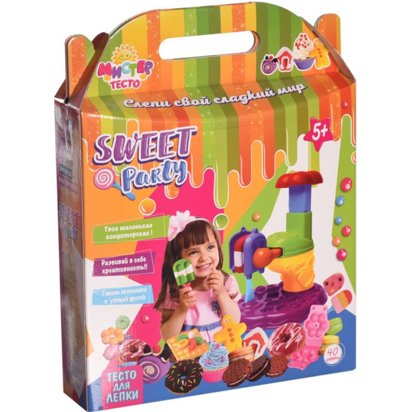 Набор для креативного творчества Strateg Мистер тесто - Sweet party (71205) 
Набор для креативного творчества Strateg Мистер тесто - Sweet party (71205)