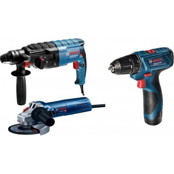 Bosch GBH 240 (0611272100) + Болгарка Bosch GWS 750 S (0601394121) с регулировкой оборотов + Аккумуляторный шуруповерт Bosch GSR 120 LI (06019F7001)
Bosch GBH 240 (0611272100) + Болгарка Bosch GWS 750 S (0601394121) с регулировкой оборотов + Аккумуляторный шуруповерт Bosch GSR 120 LI (06019F7001)