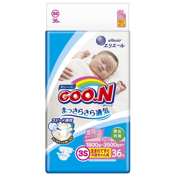Подгузники GOO.N для маловесных новорожденных 1,8-3,5 кг (р. SSS, на липучках, унисекс,36 шт) (853763)
Подгузники GOO.N для маловесных новорожденных 1,8-3,5 кг (р. SSS, на липучках, унисекс,36 шт) (853763)