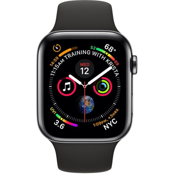 Apple Watch Series 4 + LTE 40mm Black Stainless Steel with Black Sport Band (MTVL2/MTUN2)
Apple Watch Series 4 + LTE 40mm Black Stainless Steel with Black Sport Band (MTVL2/MTUN2)
