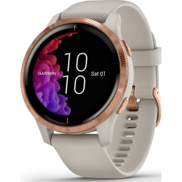 Garmin Venu Rose Gold Stainless Steel Bezel w. Light Sand and Silicone B. (010-02173-23/010-02173-21)
Garmin Venu Rose Gold Stainless Steel Bezel w. Light Sand and Silicone B. (010-02173-23/010-02173-21)