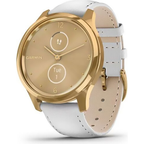 Garmin Vivomove Luxe Gold Stainless Steel Case with White Italian Leather Band (010-02241-08)
Garmin Vivomove Luxe Gold Stainless Steel Case with White Italian Leather Band (010-02241-08)