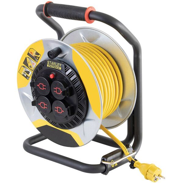 Удлинитель на катушке Stanley Fatmax 25 м, 3x2.5мм2, IP44, 3200Вт, 4 розетки с крышками, алюминий, SXECCM2FESE
Удлинитель на катушке Stanley Fatmax 25 м, 3x2.5мм2, IP44, 3200Вт, 4 розетки с крышками, алюминий, SXECCM2FESE