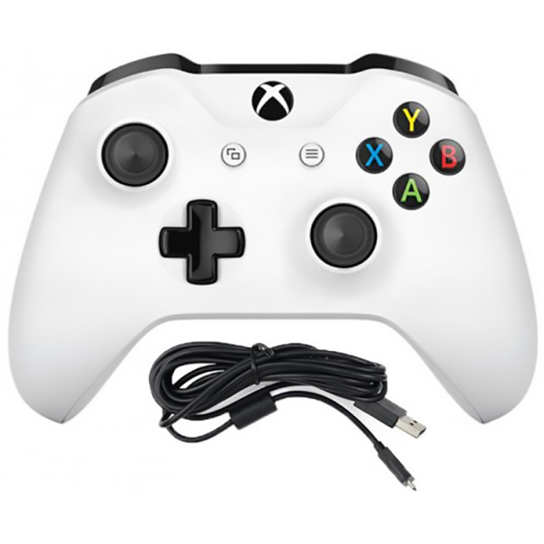 Microsoft Xbox One S Wireless Controller with Bluetooth (White) + USB Кабель для Windows
Microsoft Xbox One S Wireless Controller with Bluetooth (White) + USB Кабель для Windows