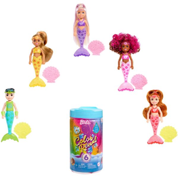 Кукла Челси и друзья «Цветное перевоплощение» Barbie, серия «Радужные русалочки» (в ас.) (HCC75)
Кукла Челси и друзья «Цветное перевоплощение» Barbie, серия «Радужные русалочки» (в ас.) (HCC75)