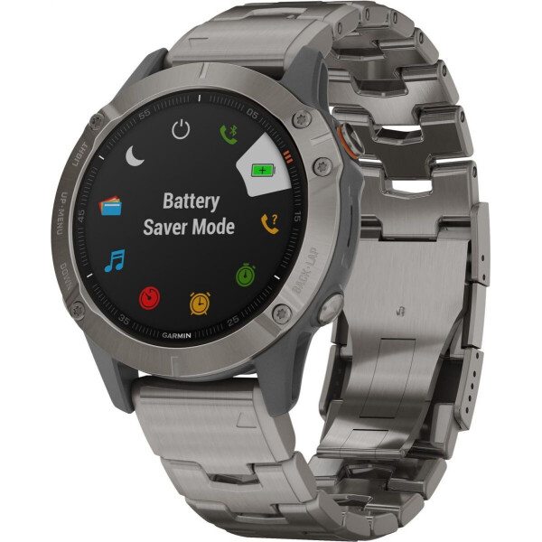 Garmin Fenix 6 - Titanium with Vented Titanium Bracelet 
Garmin Fenix 6 - Titanium with Vented Titanium Bracelet