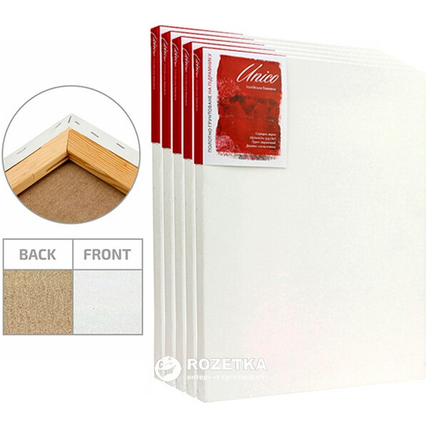 Набор холстов 25*35 см Unico галерейная натяжка 335 г/м2 итальянский хлопок 5 шт (3112535) 
Набор холстов 25*35 см Unico галерейная натяжка 335 г/м2 итальянский хлопок 5 шт (3112535)