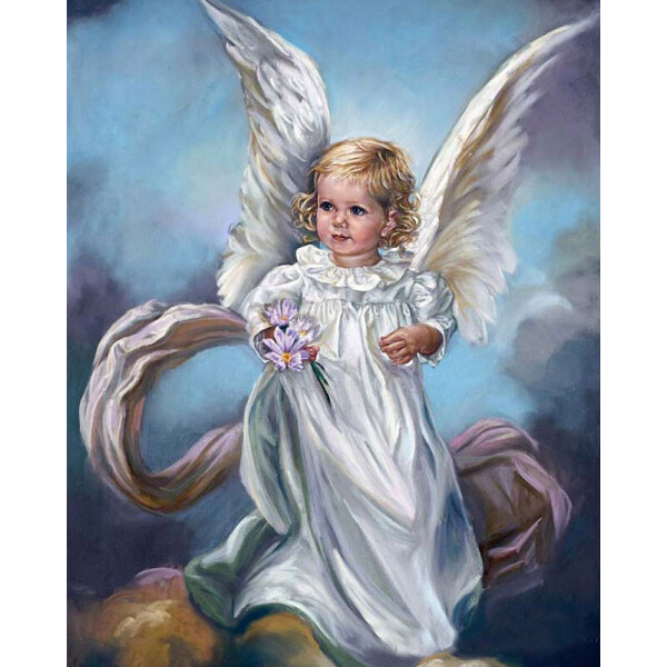Алмазная вышивка Ангел с цветами 158 
Алмазная вышивка Ангел с цветами 158