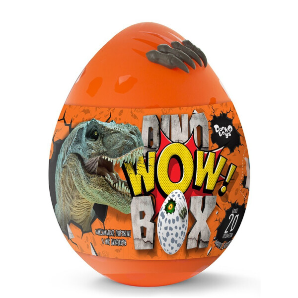 Детский игровой набор для творчества Яйцо Динозавра Danko Toys Dino WOW Box 35 см 20 сюрпризов Оранжево-жёлтый (DWB0101U)
Детский игровой набор для творчества Яйцо Динозавра Danko Toys Dino WOW Box 35 см 20 сюрпризов Оранжево-жёлтый (DWB0101U)