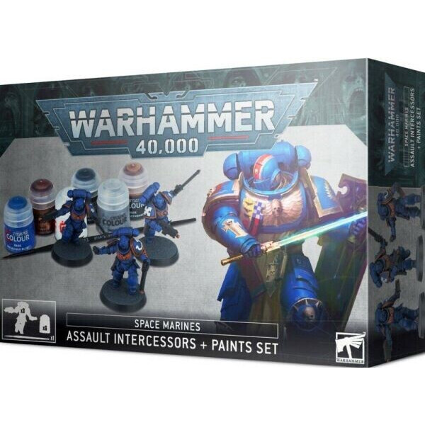 Настольная игра Games Workshop Набор Space Marines: Assault Intercessors + Paints Set Warhammer 40000 (99170101012)
Настольная игра Games Workshop Набор Space Marines: Assault Intercessors + Paints Set Warhammer 40000 (99170101012)