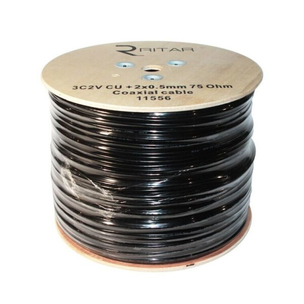 Кабель коаксиальный с питанием RITAR B305-3C2V+2x0.5mm, 0,5 мм. CU, 64x0.12m CCA, катушка 305м Q1
Кабель коаксиальный с питанием RITAR B305-3C2V+2x0.5mm, 0,5 мм. CU, 64x0.12m CCA, катушка 305м Q1