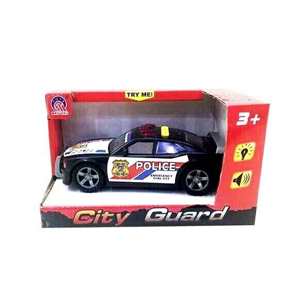 Полицейская машина Kimi со световыми и звуковым эффектом Черно-белая 6965424110039