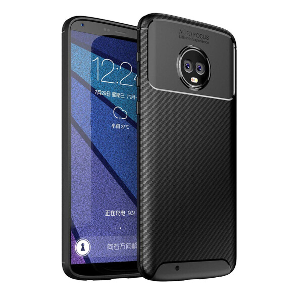 Чехол Carbon Case Motorola G6 Черный 
Чехол Carbon Case Motorola G6 Черный