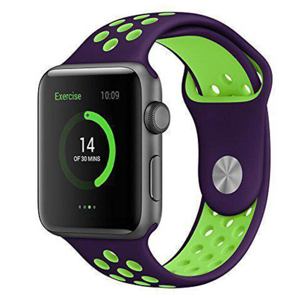 Силиконовый ремешок Sport Nike+ для Apple watch 38mm/40mm Фиолетово-салатовый (142794)
Силиконовый ремешок Sport Nike+ для Apple watch 38mm/40mm Фиолетово-салатовый (142794)