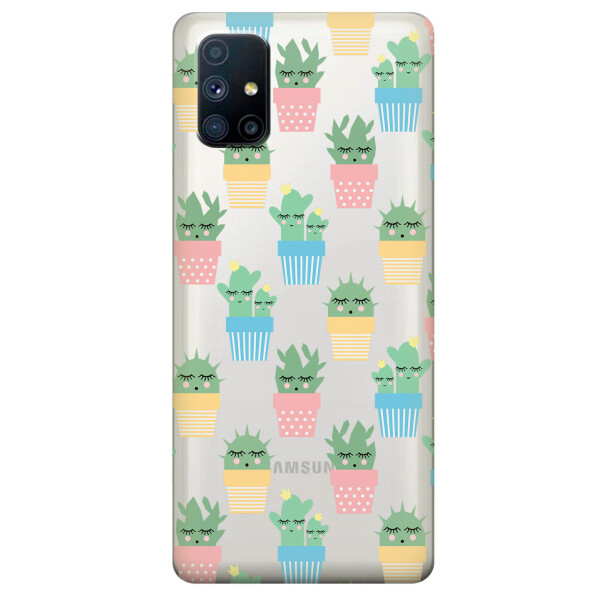 Прозрачный силиконовый чехол OKcovers для Samsung Galaxy M51 с рисунком - Кактусы в горшочках (KS6750)
Прозрачный силиконовый чехол OKcovers для Samsung Galaxy M51 с рисунком - Кактусы в горшочках (KS6750)
