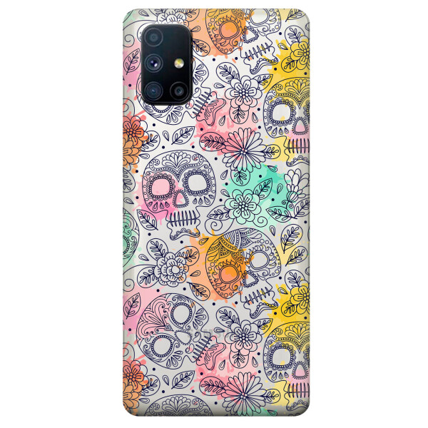 Прозрачный силиконовый чехол OKcovers для Samsung Galaxy M51 с рисунком - Красочные черепа (KS6771)
Прозрачный силиконовый чехол OKcovers для Samsung Galaxy M51 с рисунком - Красочные черепа (KS6771)