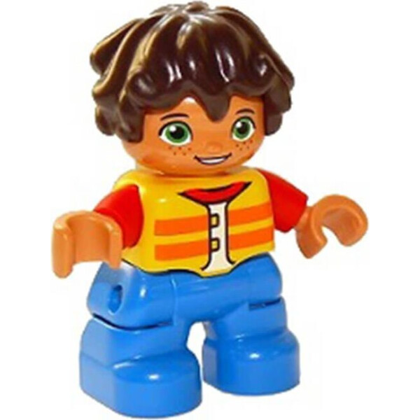 LEGO DUPLO Duplo Figure Lego Ville, Child Boy, Blue Legs, Yellow Vest, Red Arms, Reddish Brown Hair (47205pb066)
LEGO DUPLO Duplo Figure Lego Ville, Child Boy, Blue Legs, Yellow Vest, Red Arms, Reddish Brown Hair (47205pb066)