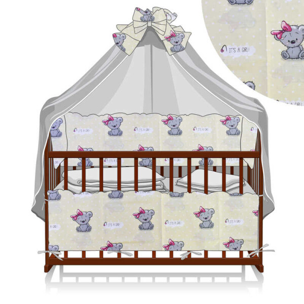 Постельный комплект 7 предметов "Мишка с бантиком" 3177 цвет бежевый