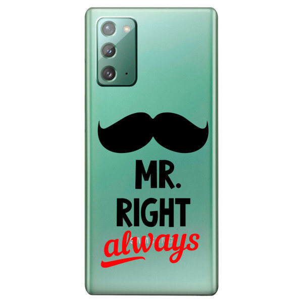 Прозрачный силиконовый чехол iSwag для Samsung Galaxy Note 20 с рисунком - Mr Right (KS4770)
Прозрачный силиконовый чехол iSwag для Samsung Galaxy Note 20 с рисунком - Mr Right (KS4770)