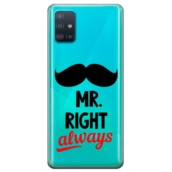 Прозрачный силиконовый чехол iSwag для Samsung Galaxy A51 с рисунком - Mr Right (KS3195)
Прозрачный силиконовый чехол iSwag для Samsung Galaxy A51 с рисунком - Mr Right (KS3195)