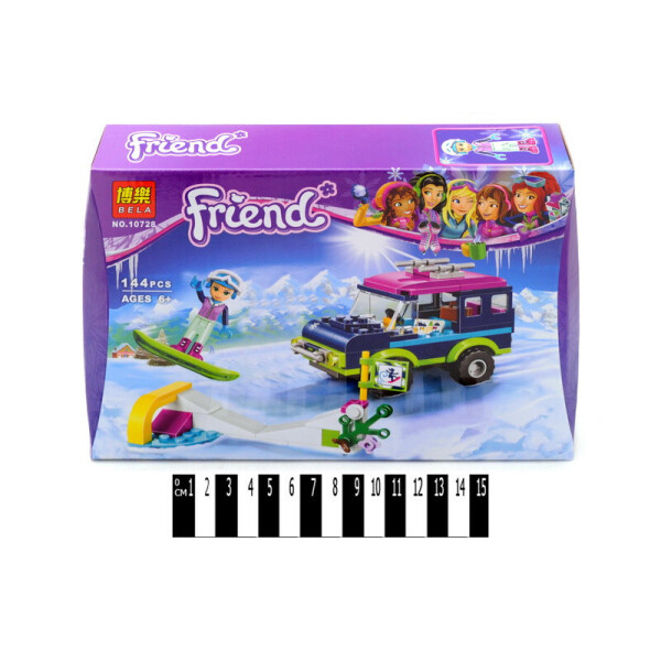 Конструктор "FRIENDS" "Горнолыжный курорт: внедорожник" 144дет. в кор. 24*17*4,5 см /84/
Конструктор "FRIENDS" "Горнолыжный курорт: внедорожник" 144дет. в кор. 24*17*4,5 см /84/