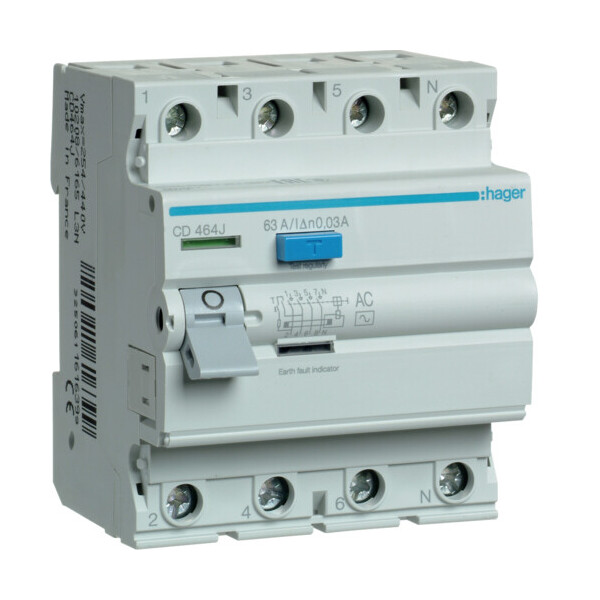 Дифференциальное реле УЗО Hager CD464J 4P 63A 30mA тип AC устройство защитного отключения дифреле(3389)
Дифференциальное реле УЗО Hager CD464J 4P 63A 30mA тип AC устройство защитного отключения дифреле(3389)