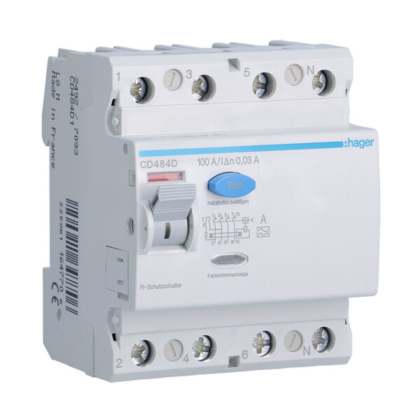 Дифференциальное реле УЗО Hager CD484D 4P 100A 30mA тип A устройство защитного отключения дифреле(3359)
Дифференциальное реле УЗО Hager CD484D 4P 100A 30mA тип A устройство защитного отключения дифреле(3359)